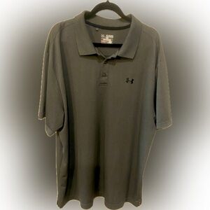 ***UNDER ARMOUR*** MENS Charcoal Gray Polo Heat Gear Brand